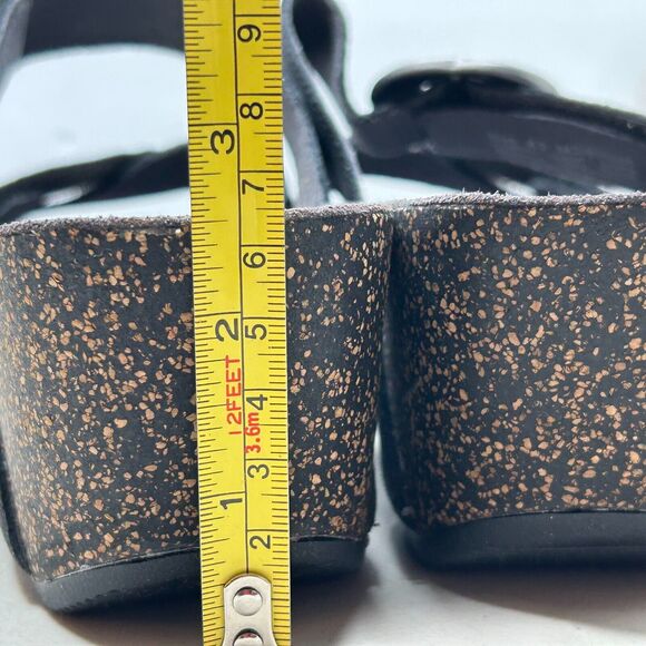 Dansko Leather Susie Wedge Sandals Buckle Black Women EU 42/11.5 Tried on - Picture 10 of 10